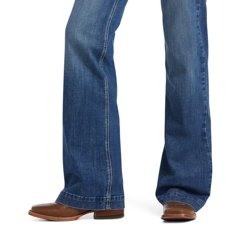 Ariat Women's Trouser Mid Rise Jennifer Wide Leg Jeans