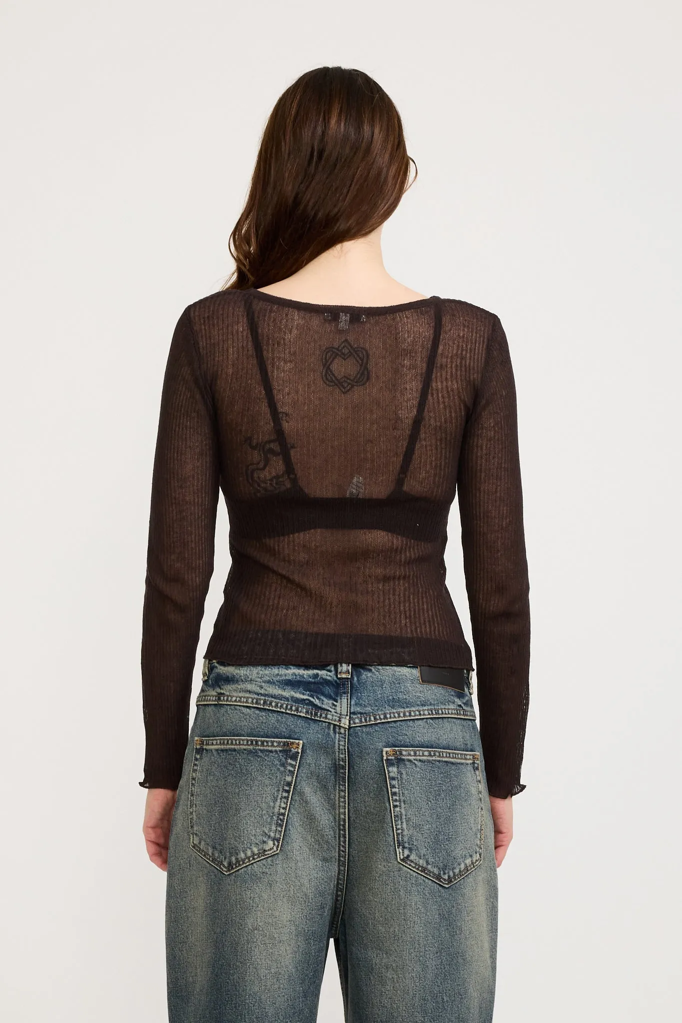 Atlas Knit Top Bark