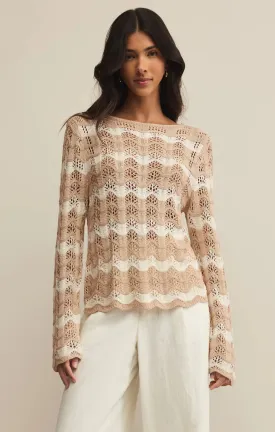 Azura Stripe Crochet Top