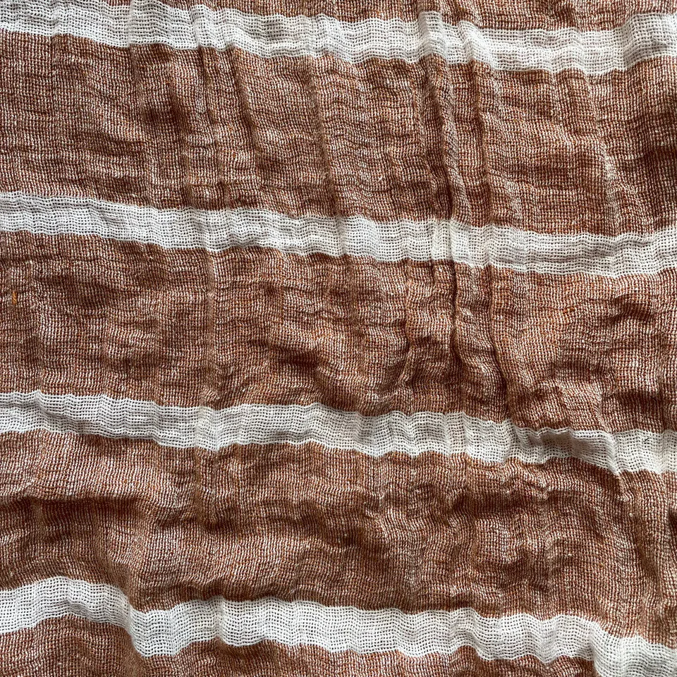 Bella Box Top | Rust & White Stripes
