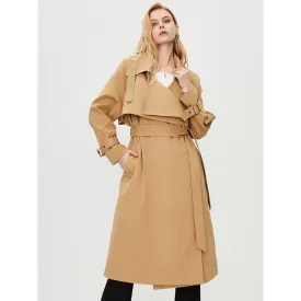 Belted Solid Color Wrap Coat