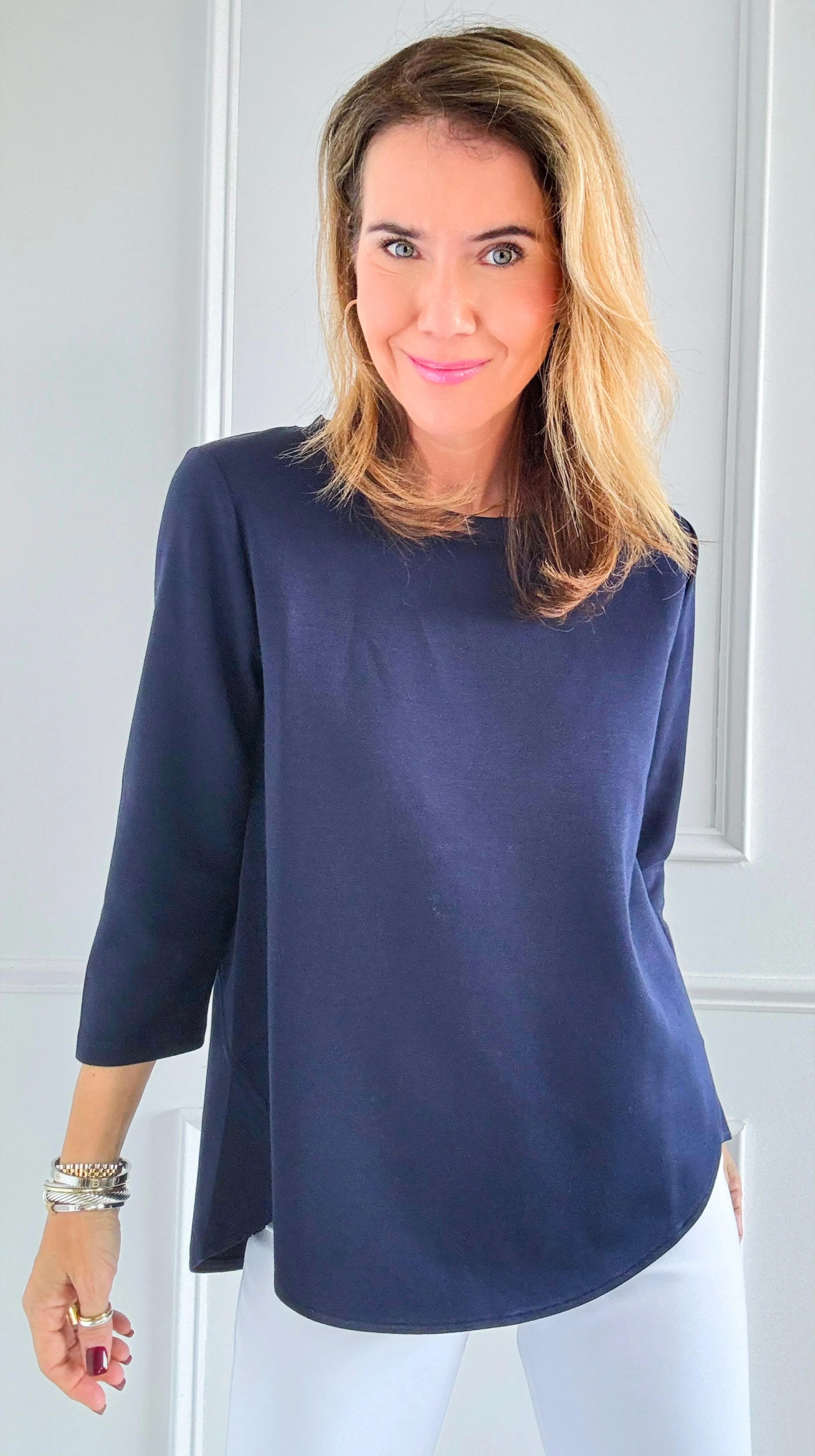 Bold Moves Top - Navy