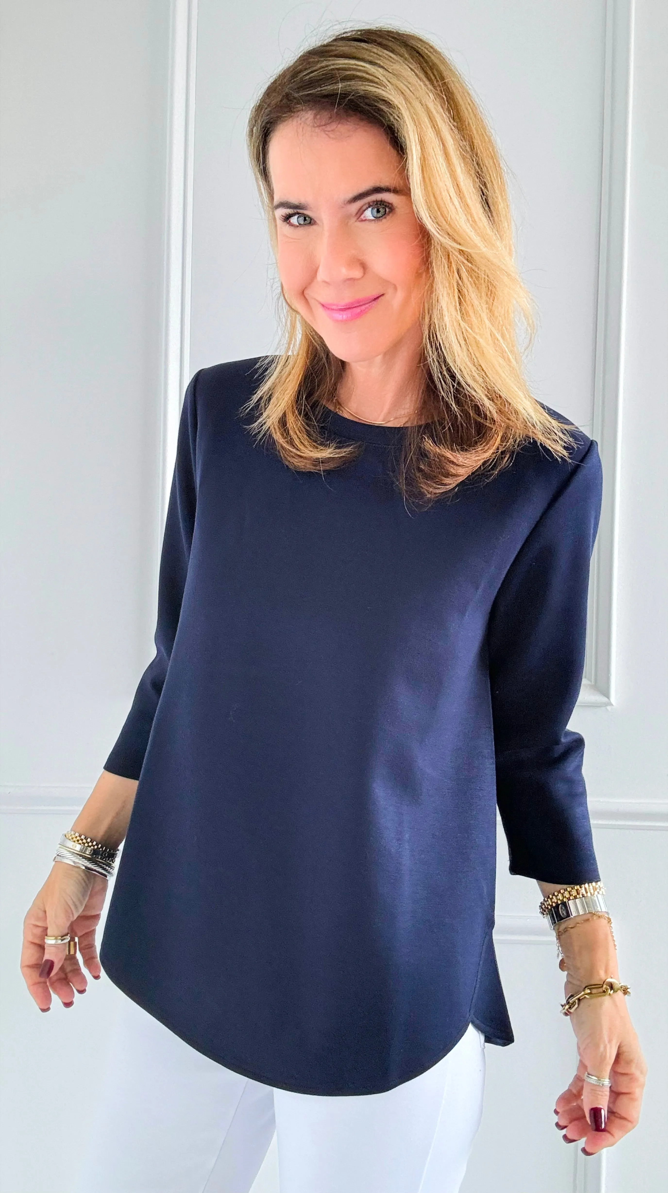 Bold Moves Top - Navy