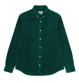 Carhartt WIP L/S Madison Cord Shirt – Dark Fir/Merlot