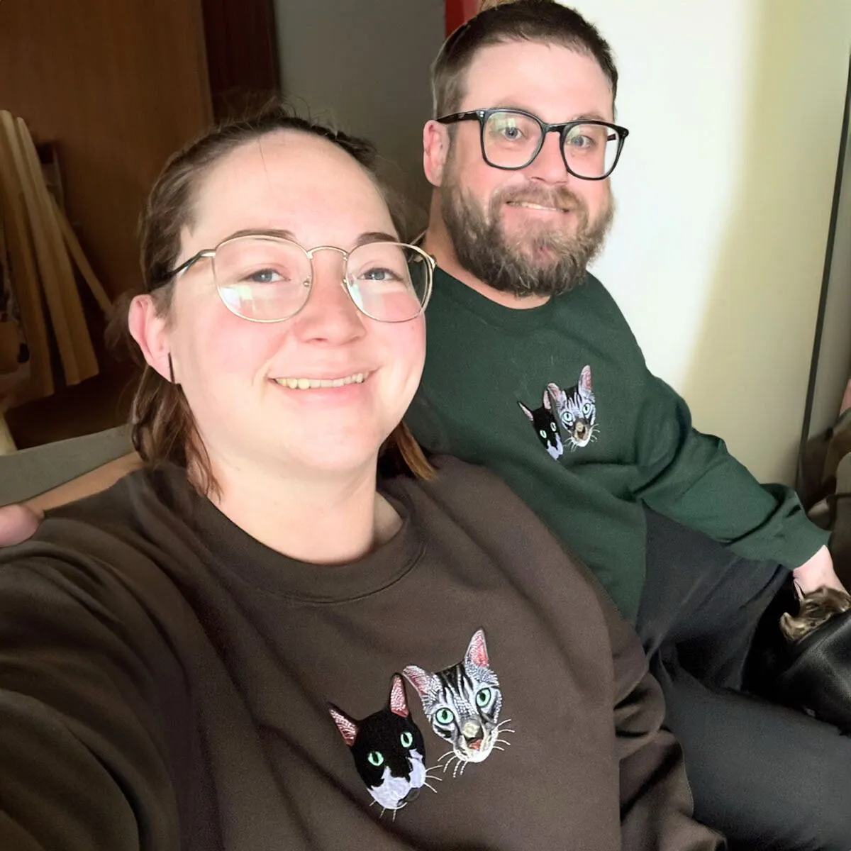 Cat Lover Multi-pack: Embroidered Crewneck Sweatshirts & Hoodies