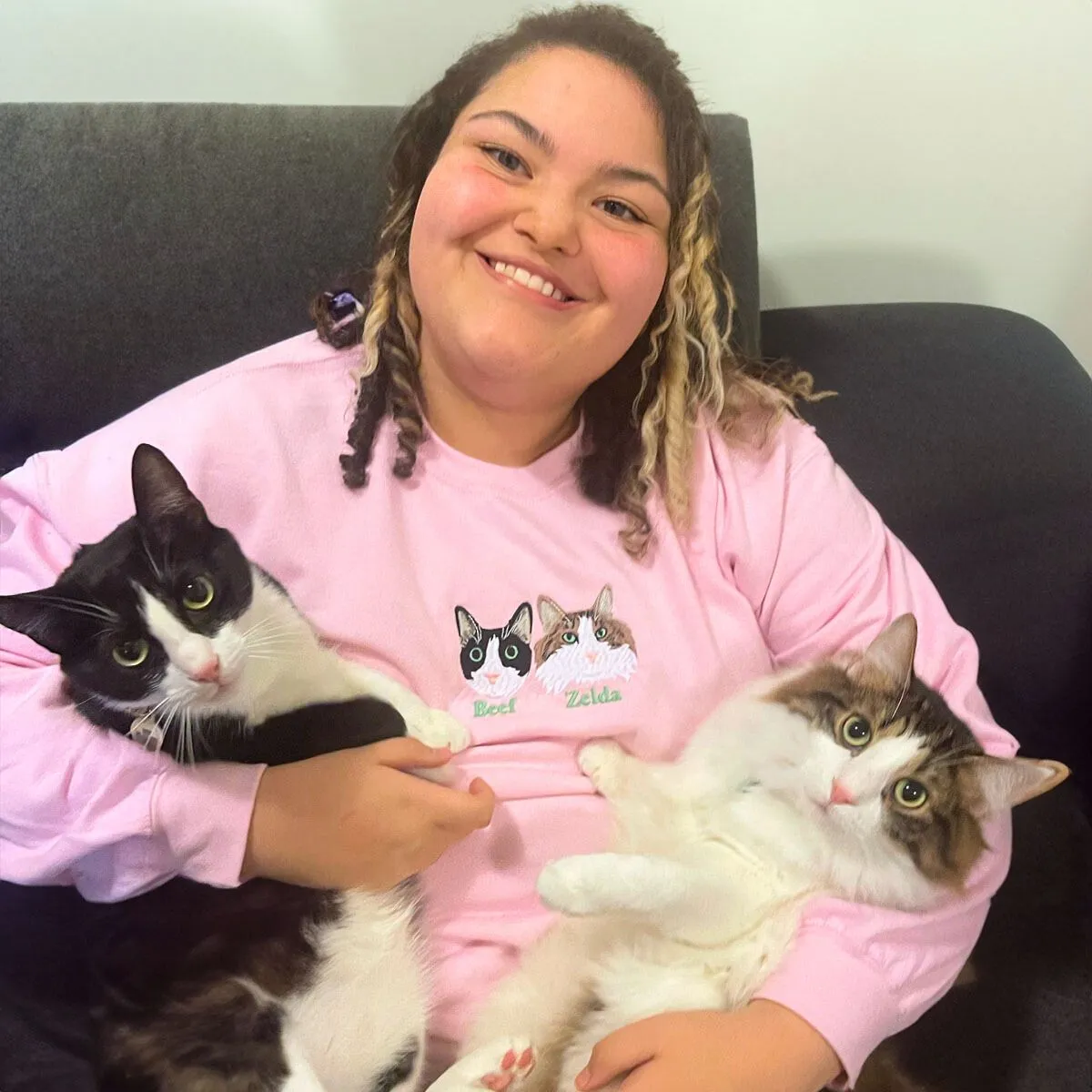 Cat Lover Multi-pack: Embroidered Crewneck Sweatshirts & Hoodies