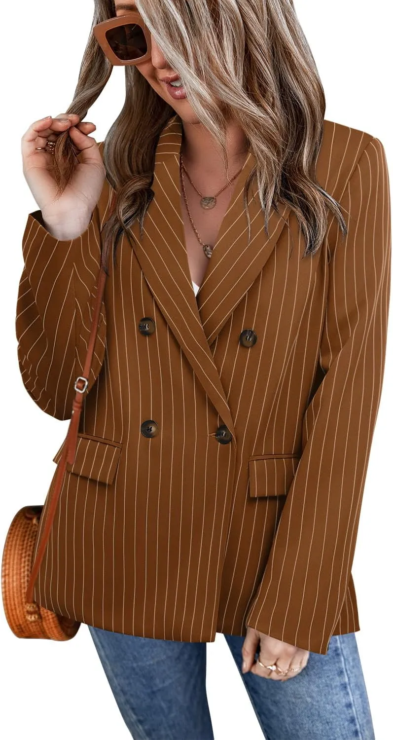 CHICZONE Womens Long Sleeve Casual Blazers Open Front Lapel Button Work Office Blazer Jackets