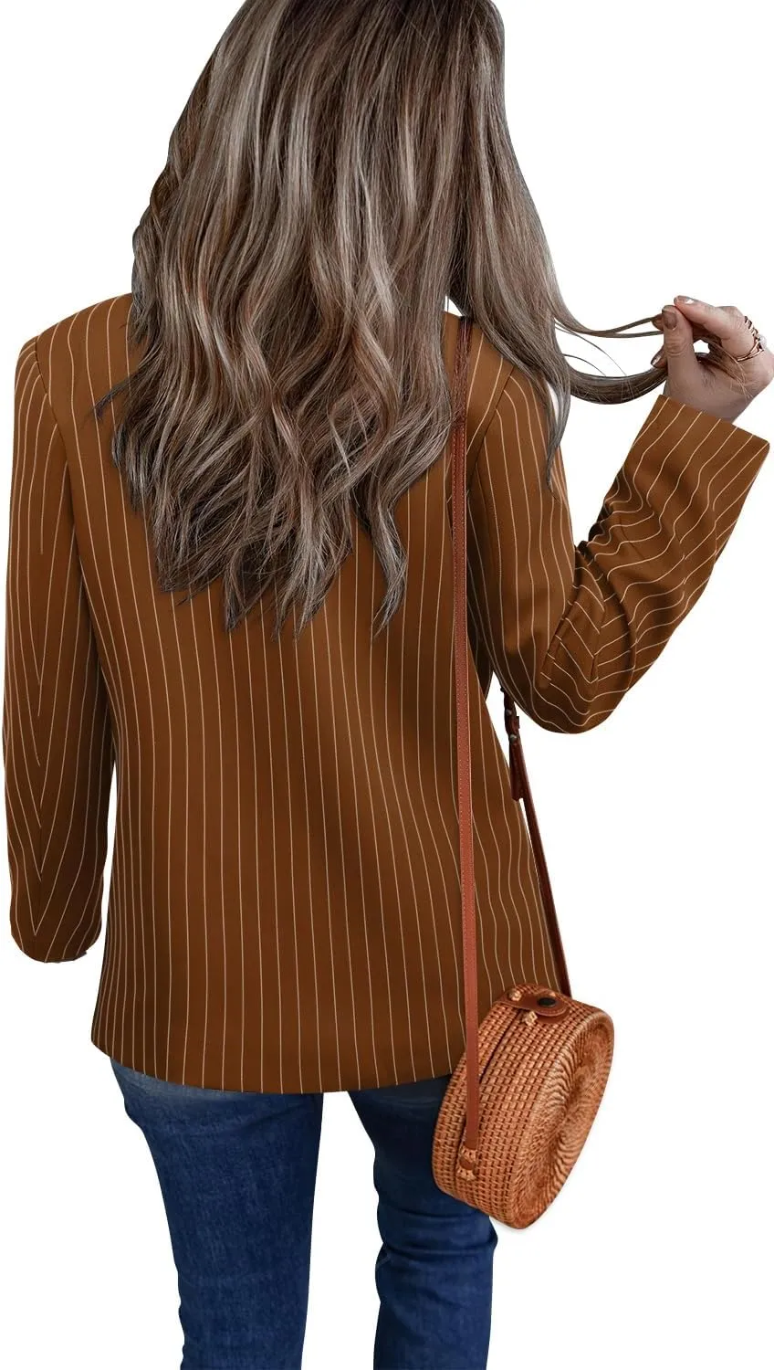 CHICZONE Womens Long Sleeve Casual Blazers Open Front Lapel Button Work Office Blazer Jackets