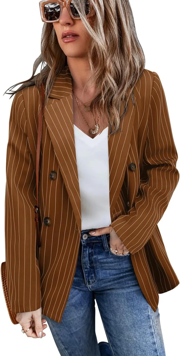 CHICZONE Womens Long Sleeve Casual Blazers Open Front Lapel Button Work Office Blazer Jackets