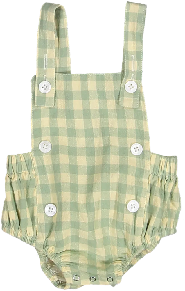 D23138-GINGHAM BABY ROMPER-Cloud Check