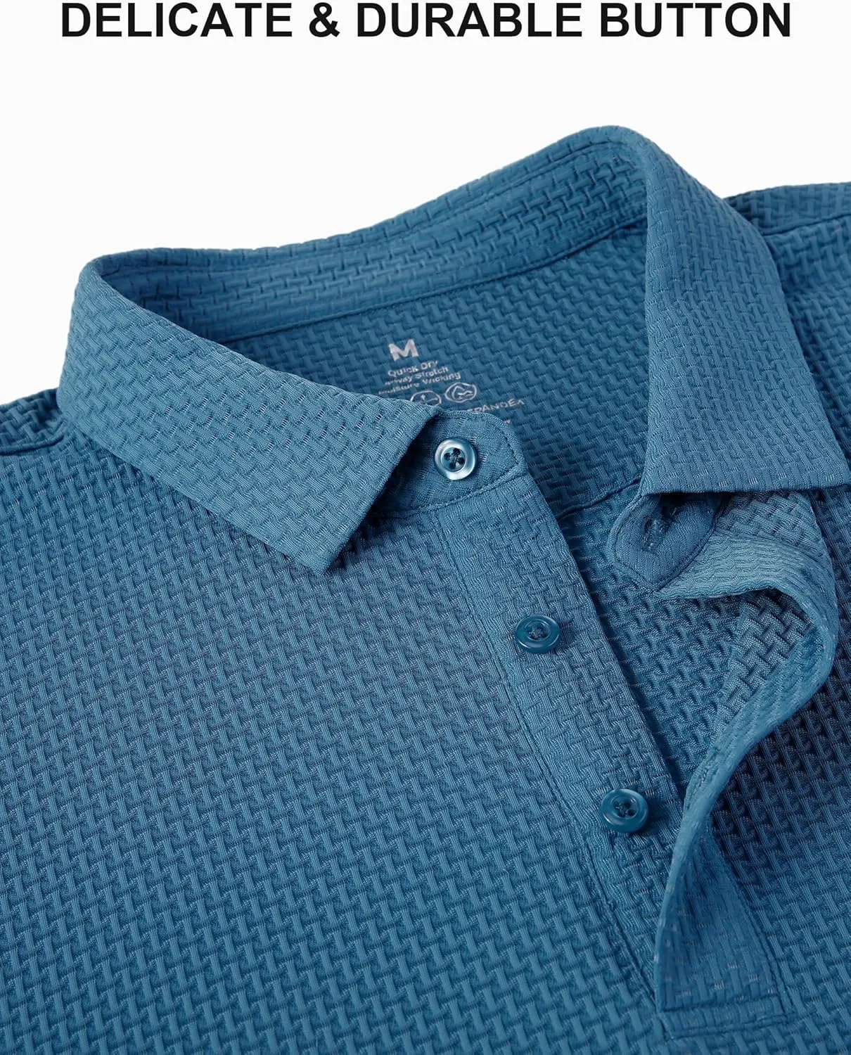 Esabel.C Bubble Men's Polo Shirts Short Sleeve Stretch Casual Jacquard Collared Golf Polo Shirts for Men