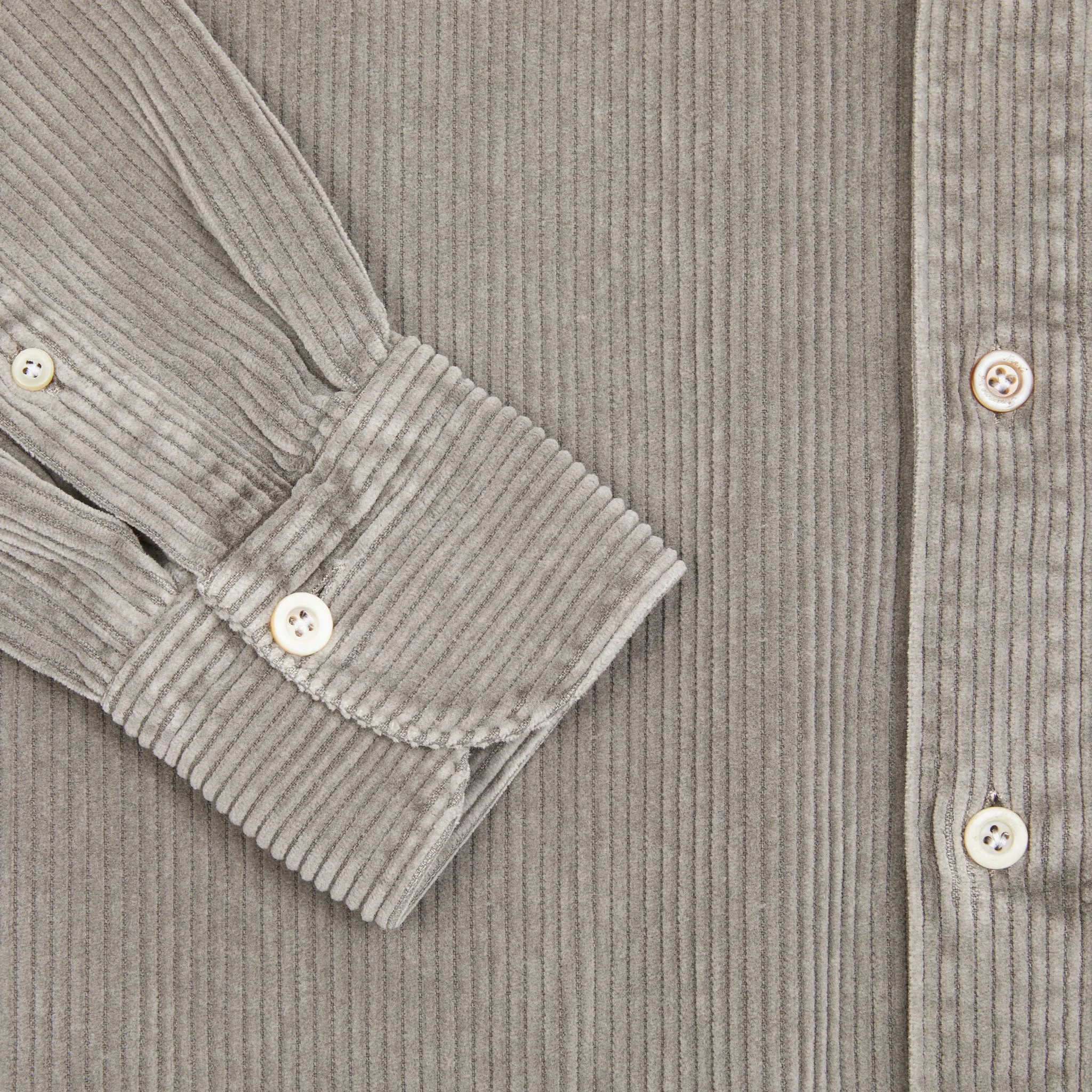 Finamore Achille Corduroy Shirt in Grey