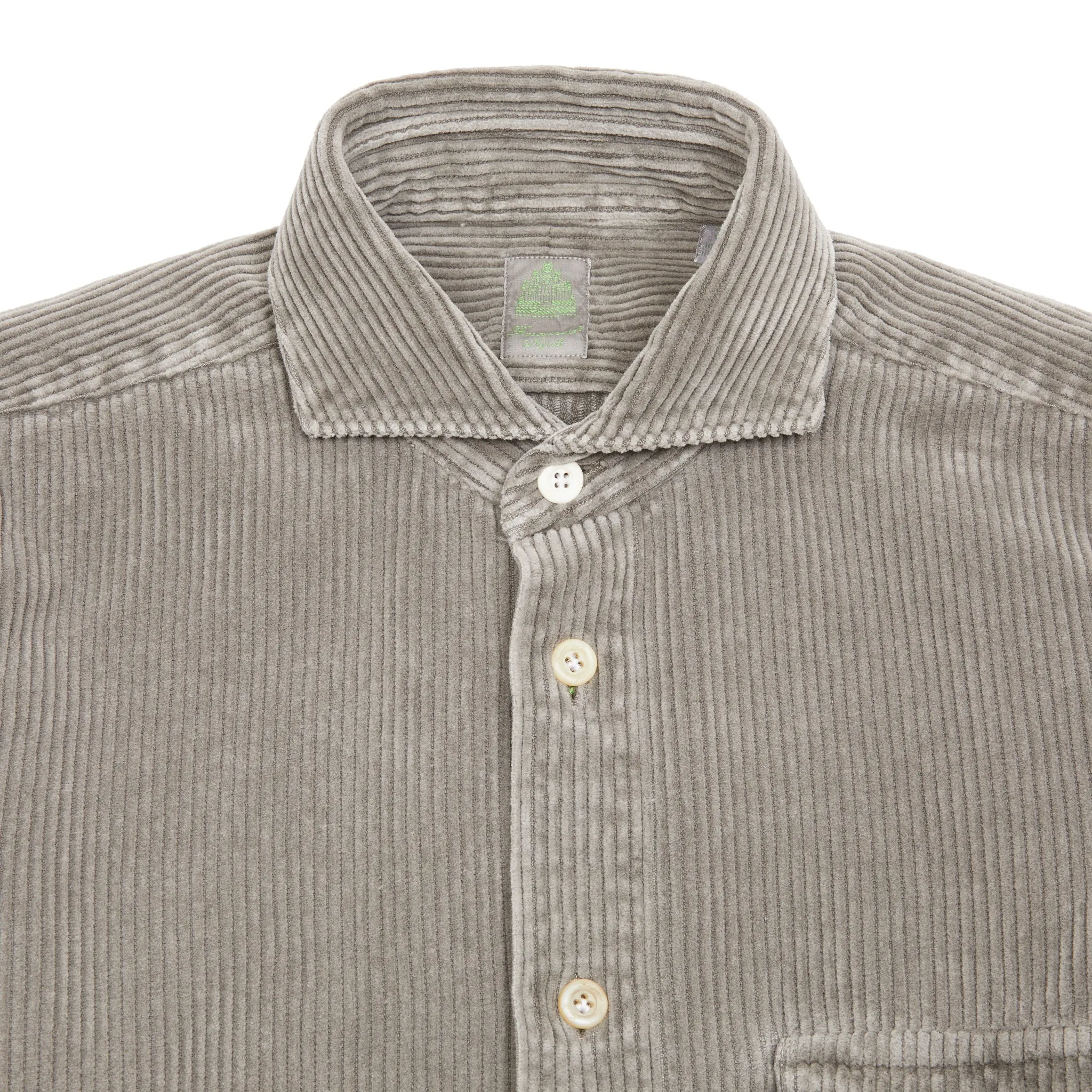 Finamore Achille Corduroy Shirt in Grey