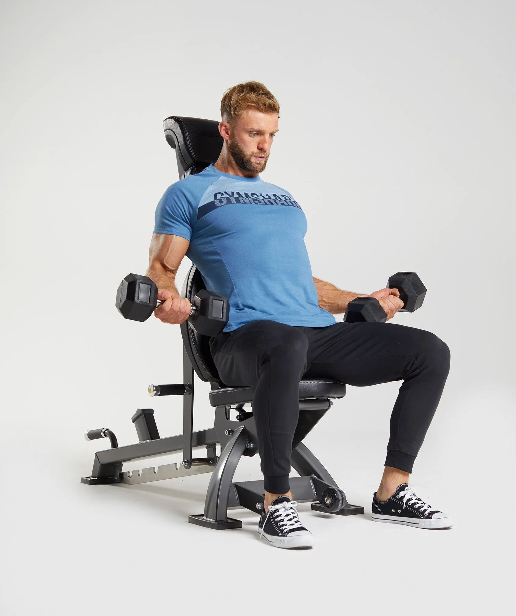 Gymshark Bold React T-Shirt - Coastal Blue
