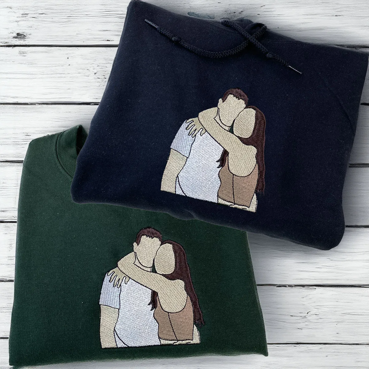 His & Hers Multi-pack: Embroidered Crewneck Sweatshirts & Hoodies