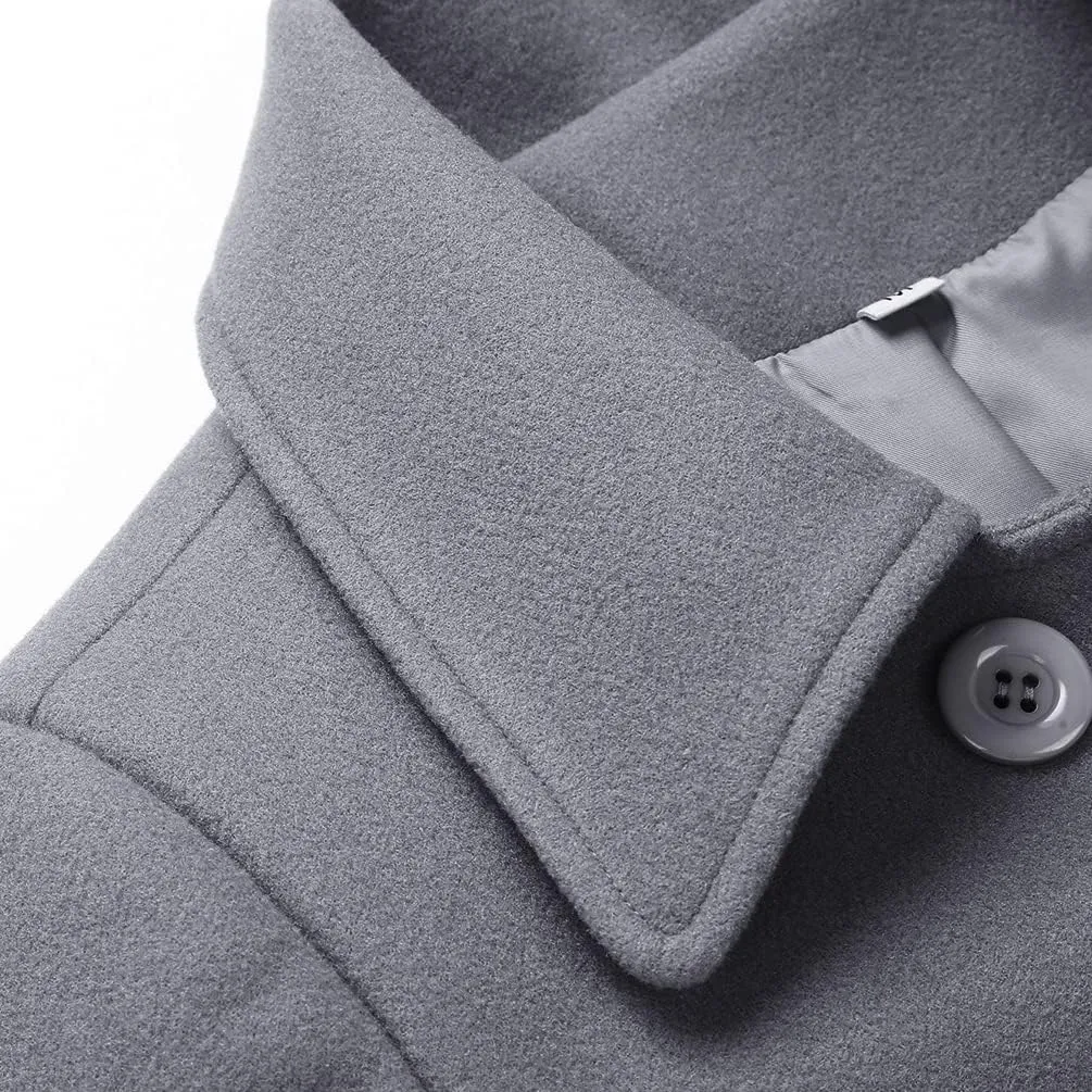 IDEALSANXUN Womens Fall Winter Wool Coats Peacoat Double Breasted Trench Coats