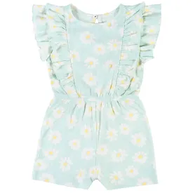 Infant & Toddler Girls Blue Ruffled Romper