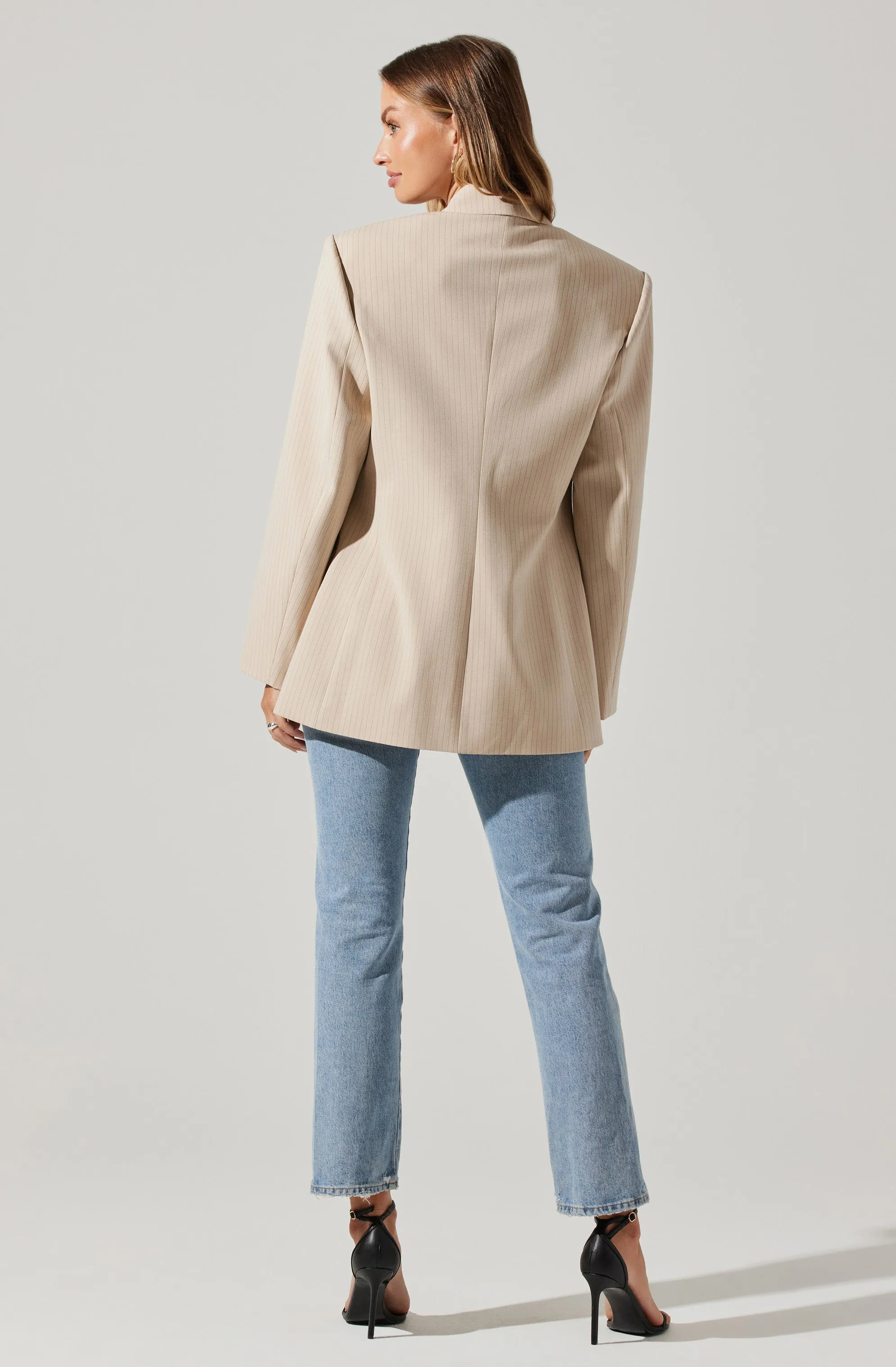 Kindra Oversized Pinstripe Blazer