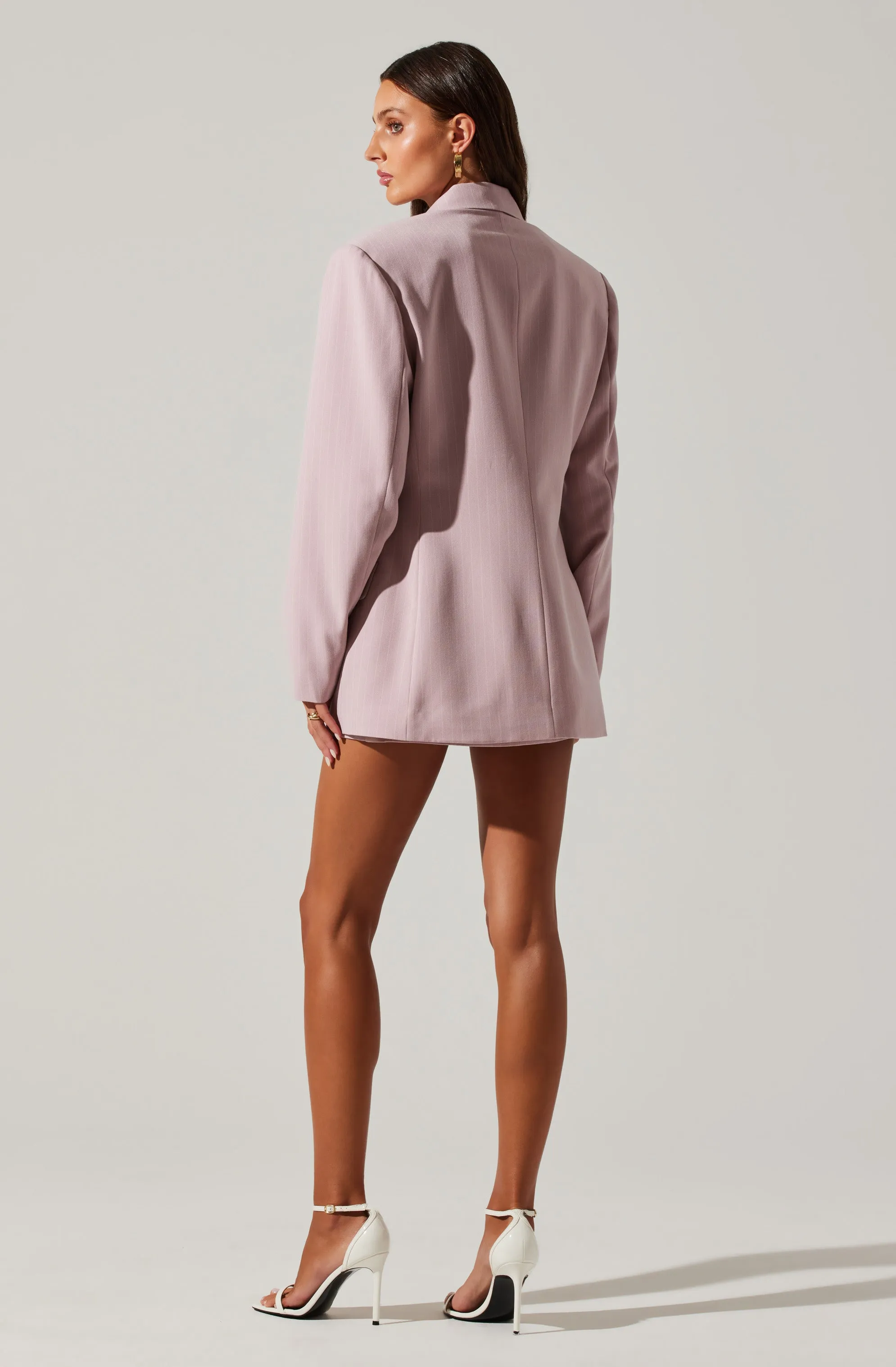 Kindra Oversized Pinstripe Blazer