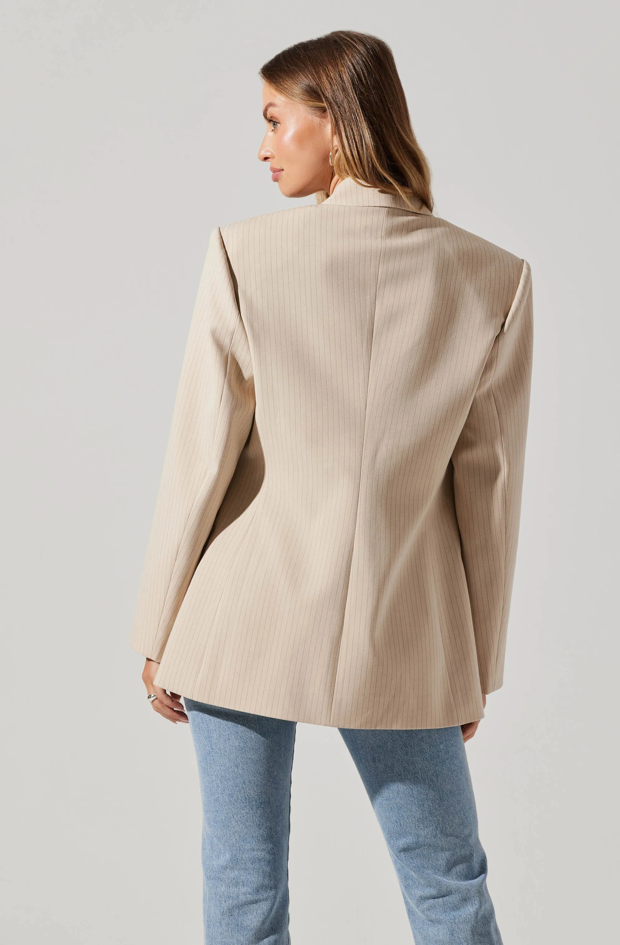 Kindra Oversized Pinstripe Blazer