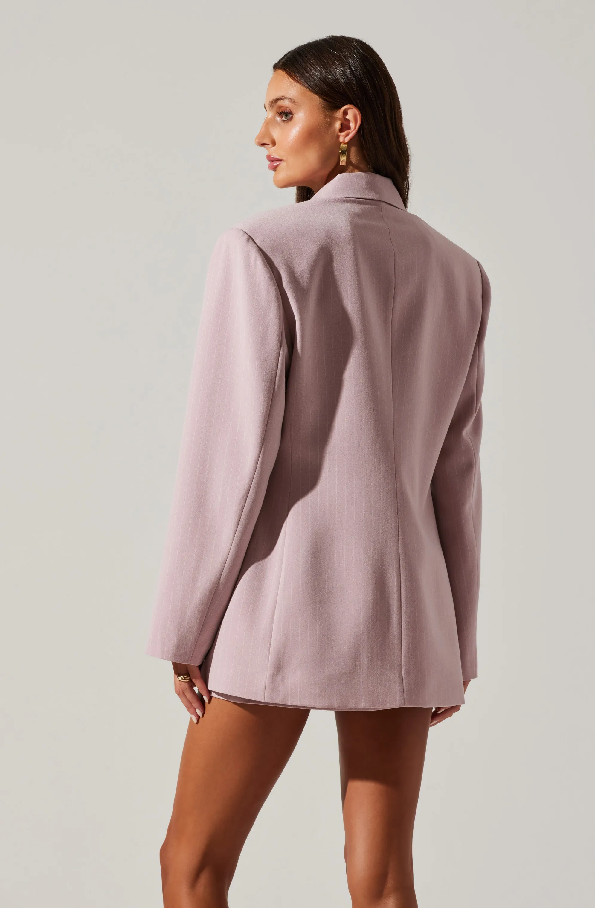 Kindra Oversized Pinstripe Blazer