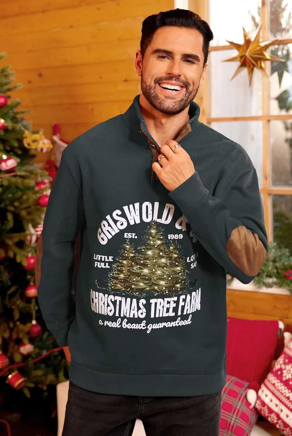 Mens Corduroy Fleece Lined Sweatshirts Long Sleeve Heavyweight Casual Button Pullover (S-XXL)