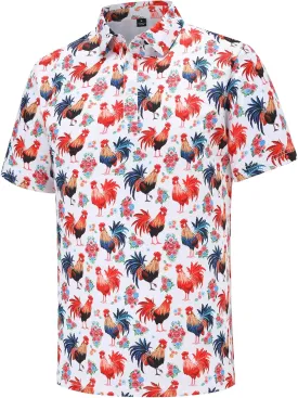 Men's Golf Polo Shirts Short Sleeve Performance Moisture Wicking Quick Dry Golf Shirts for Men