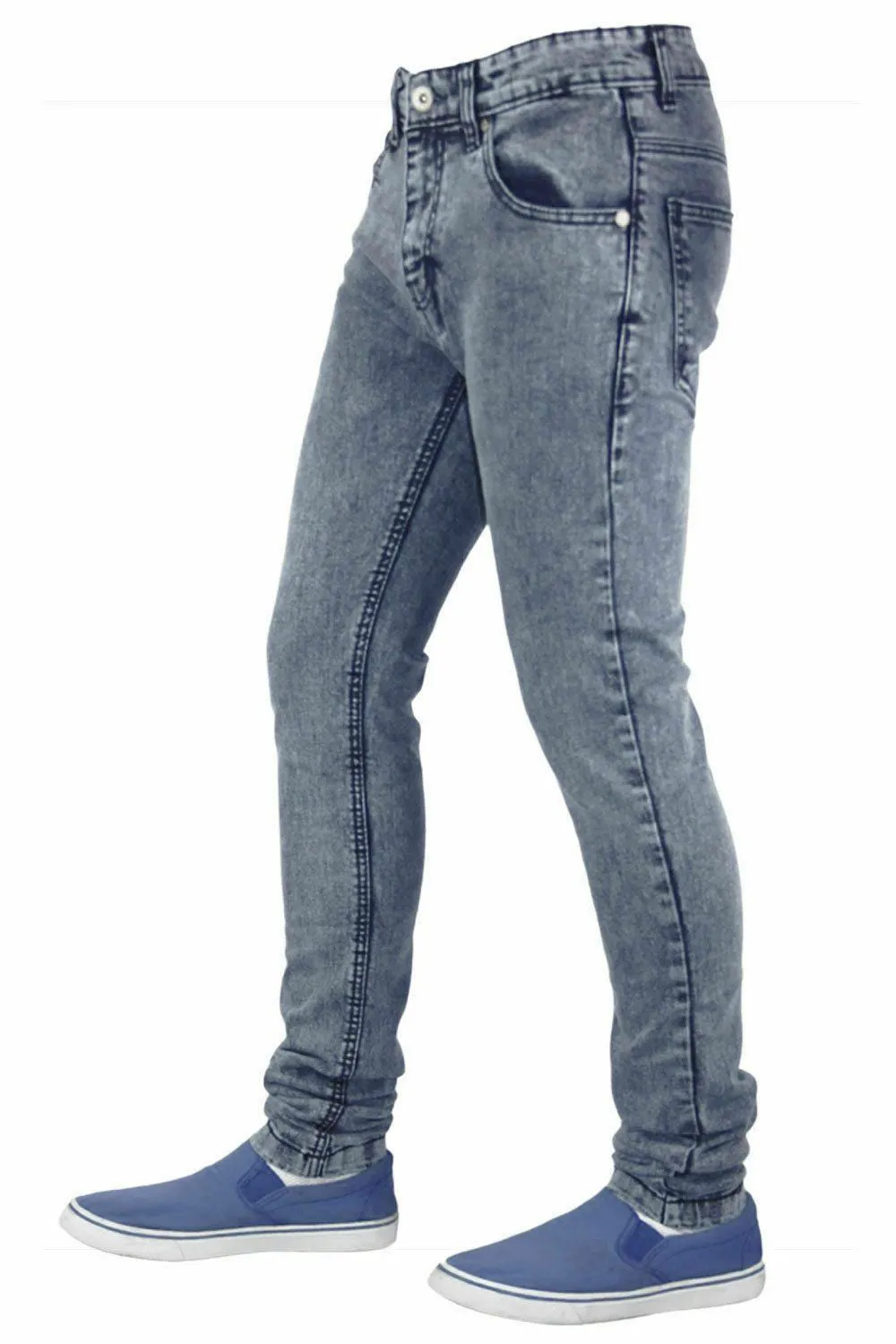 Mens Ice Blue Skinny Jeans - TF021