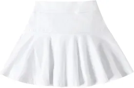 Neutocd Toddler Baby Girls Skirts Skorts Elastic Girl Pleated Skirts Kid Casual Stretch Waist Skater Skort Built in Shorts