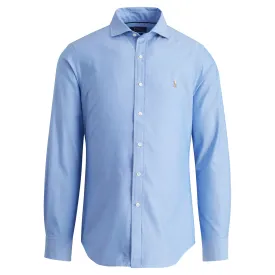 Polo Ralph Lauren Mens Luxury Oxford Slim Fit Blue Shirt Extra Large (XL)