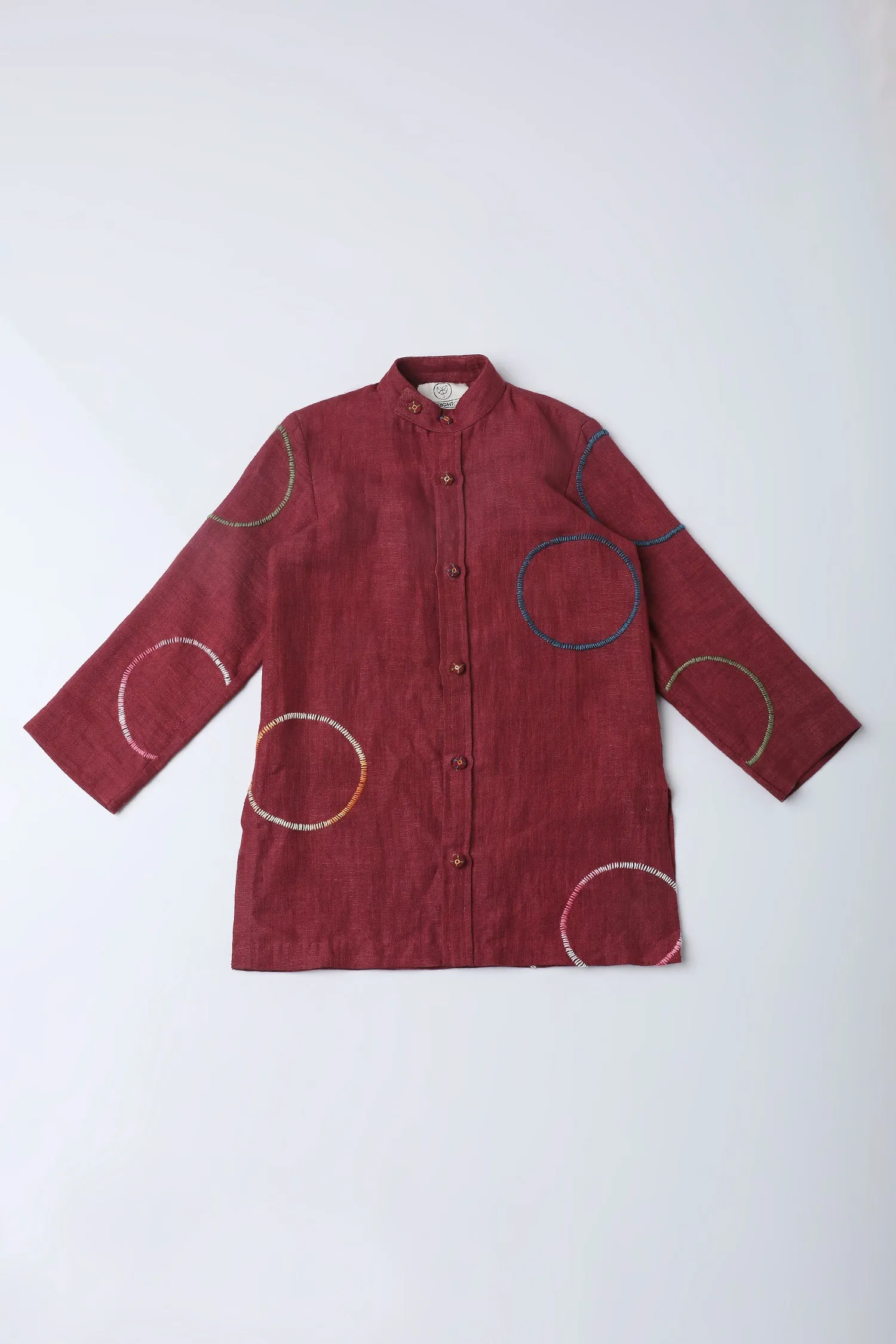 Rainbow earthy red kurta