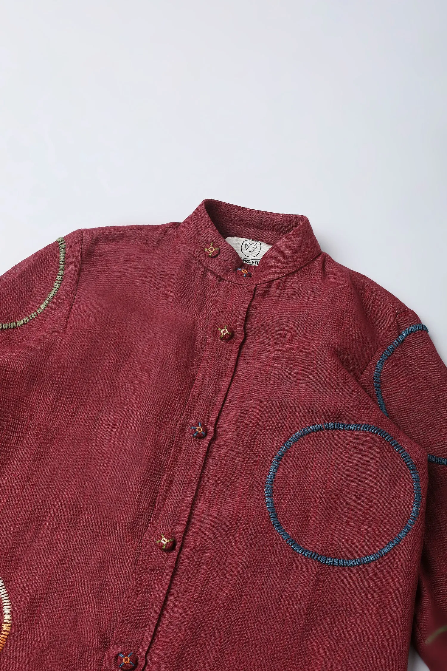 Rainbow earthy red kurta