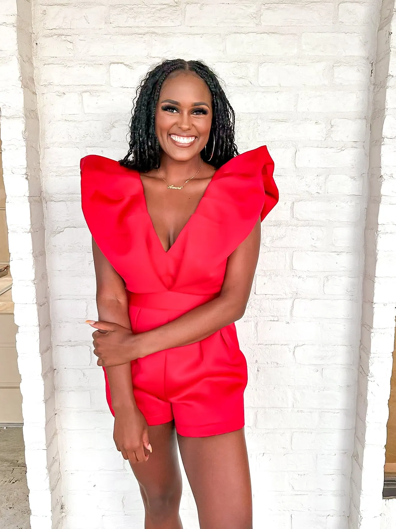 Rays Of Hope Romper Red