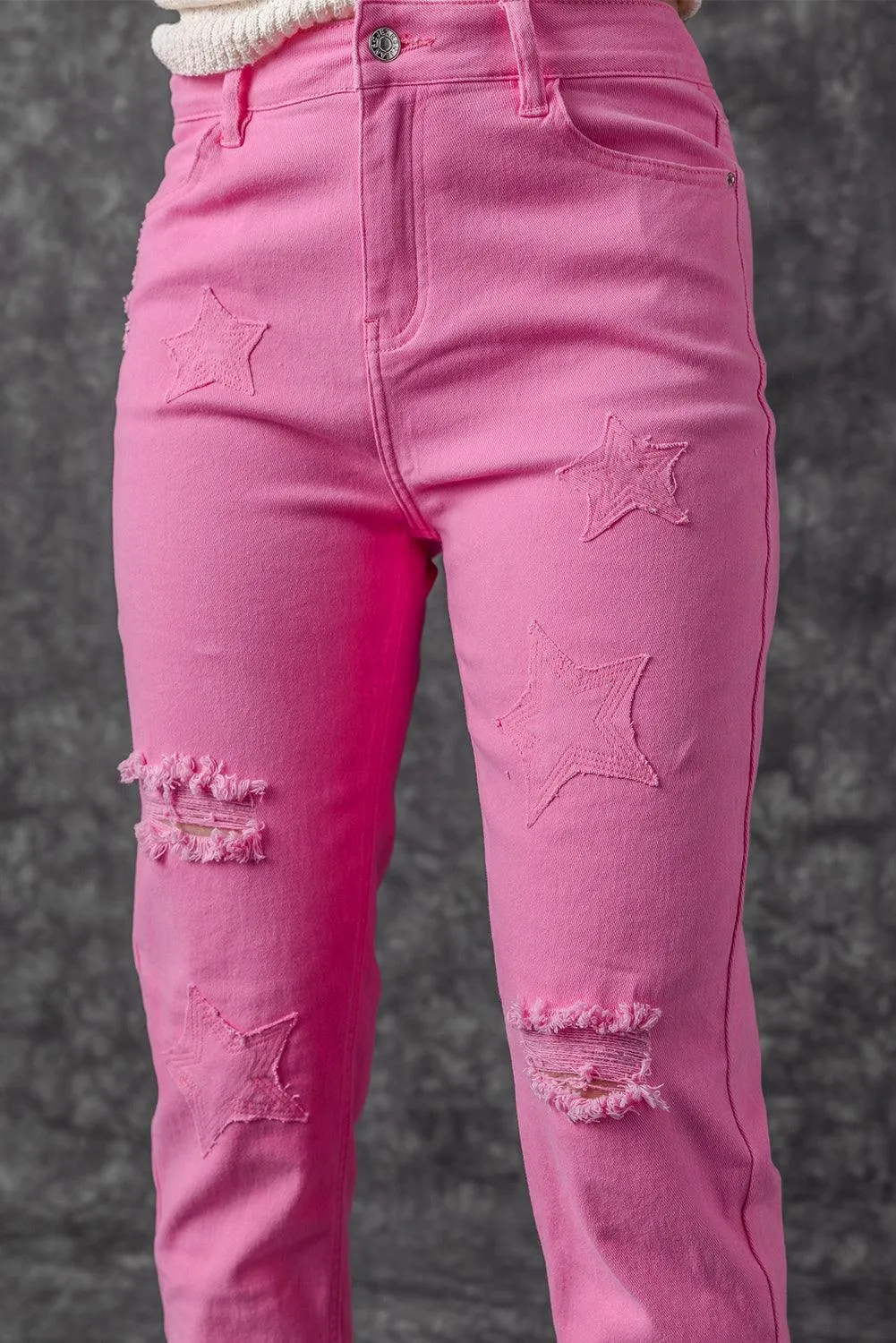 Star Pink Straight Leg Denim