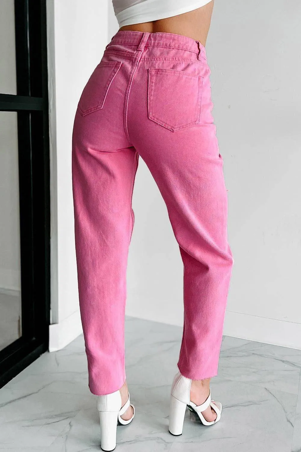 Star Pink Straight Leg Denim