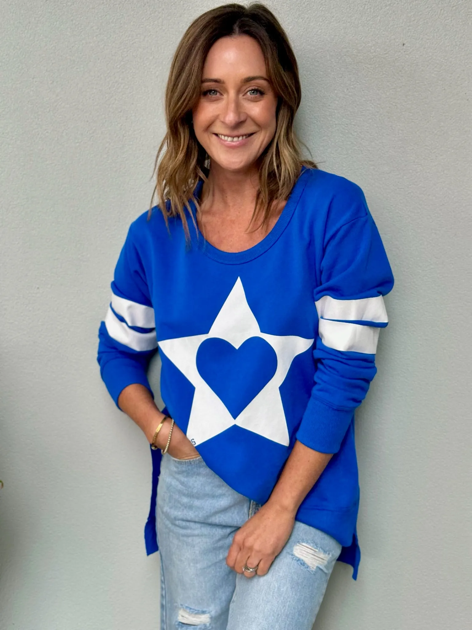 Sunderland Super Heart Sweatshirt - Sapphire Blue