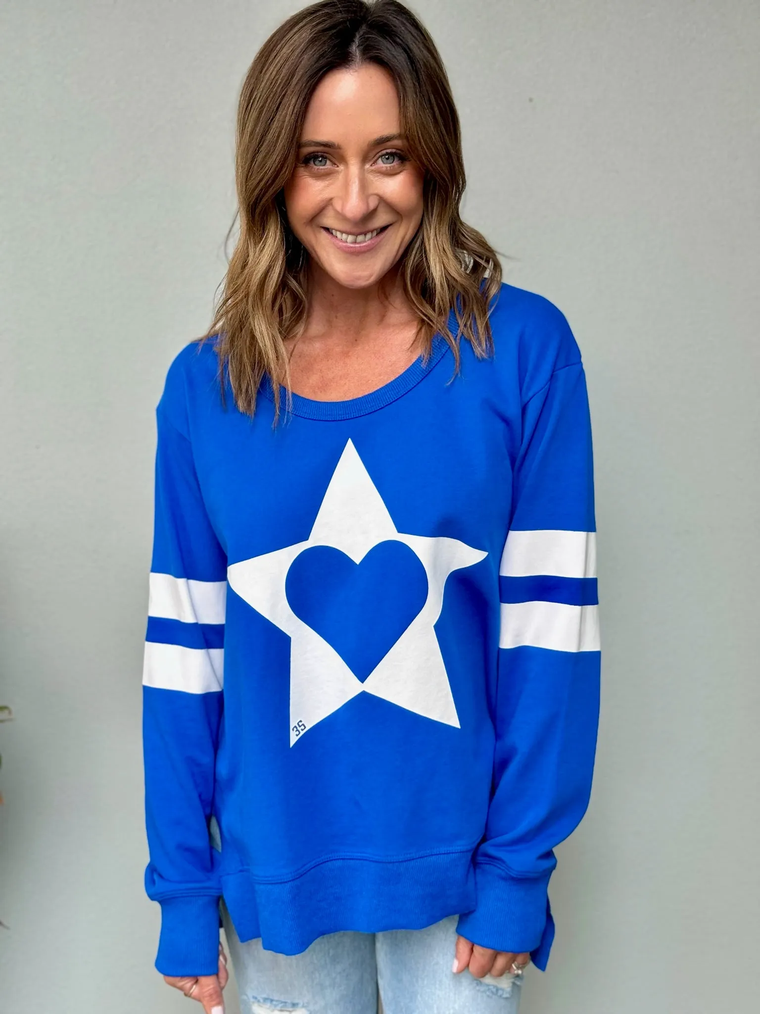 Sunderland Super Heart Sweatshirt - Sapphire Blue