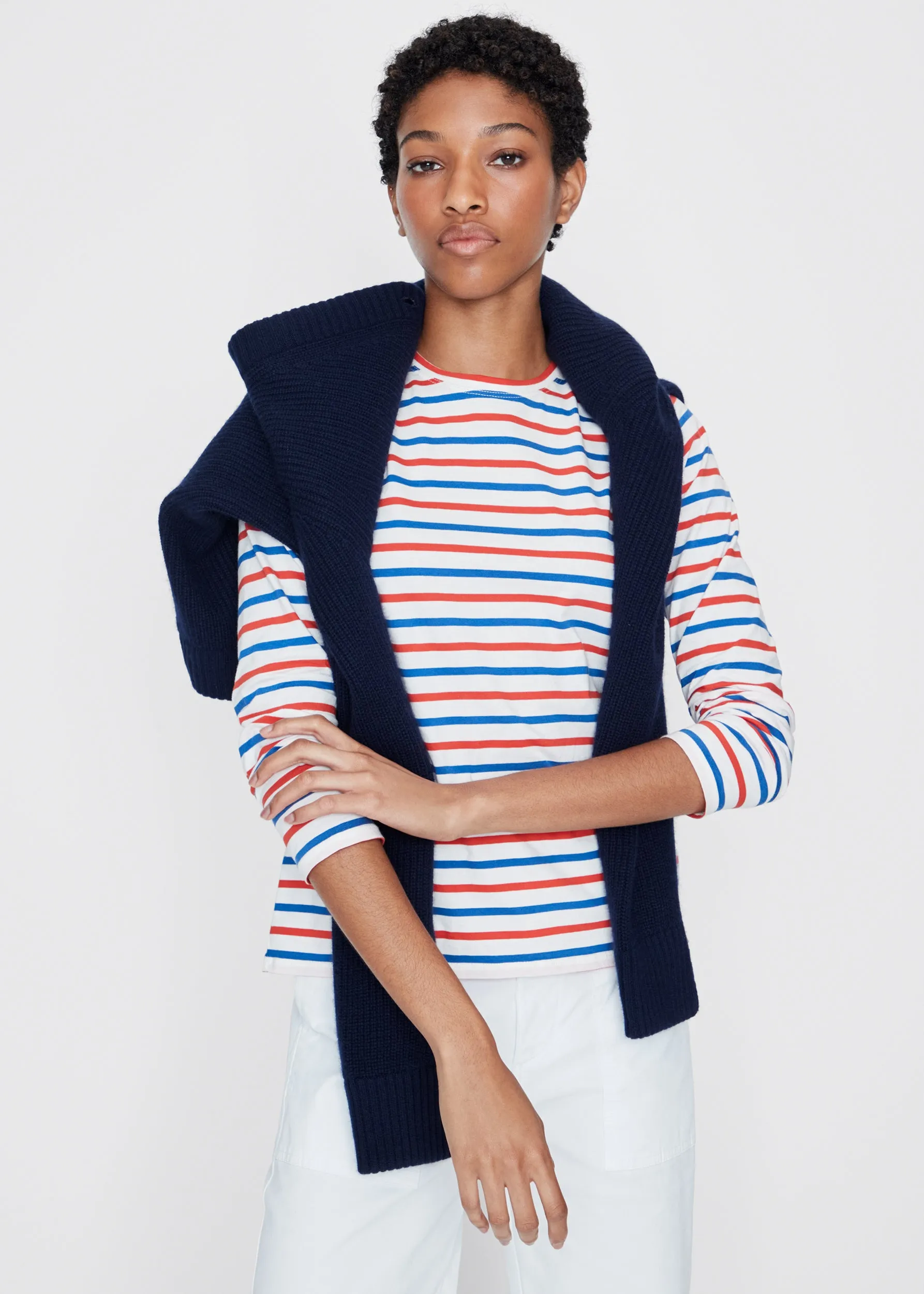 The Modern Long - White/True Blue/Poppy