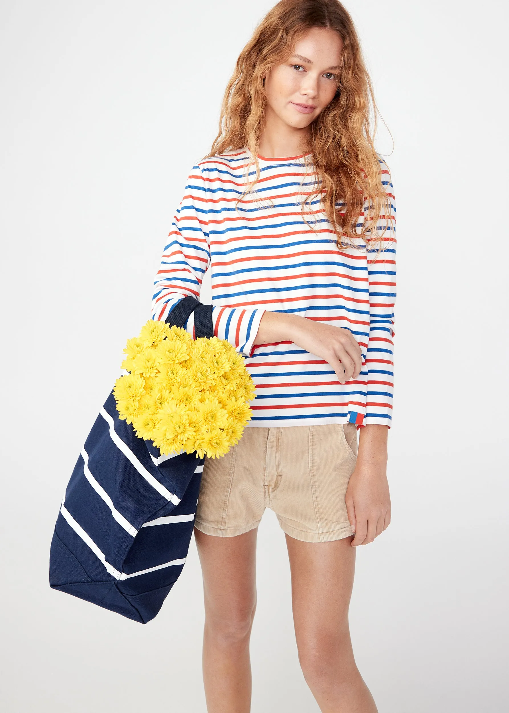 The Modern Long - White/True Blue/Poppy