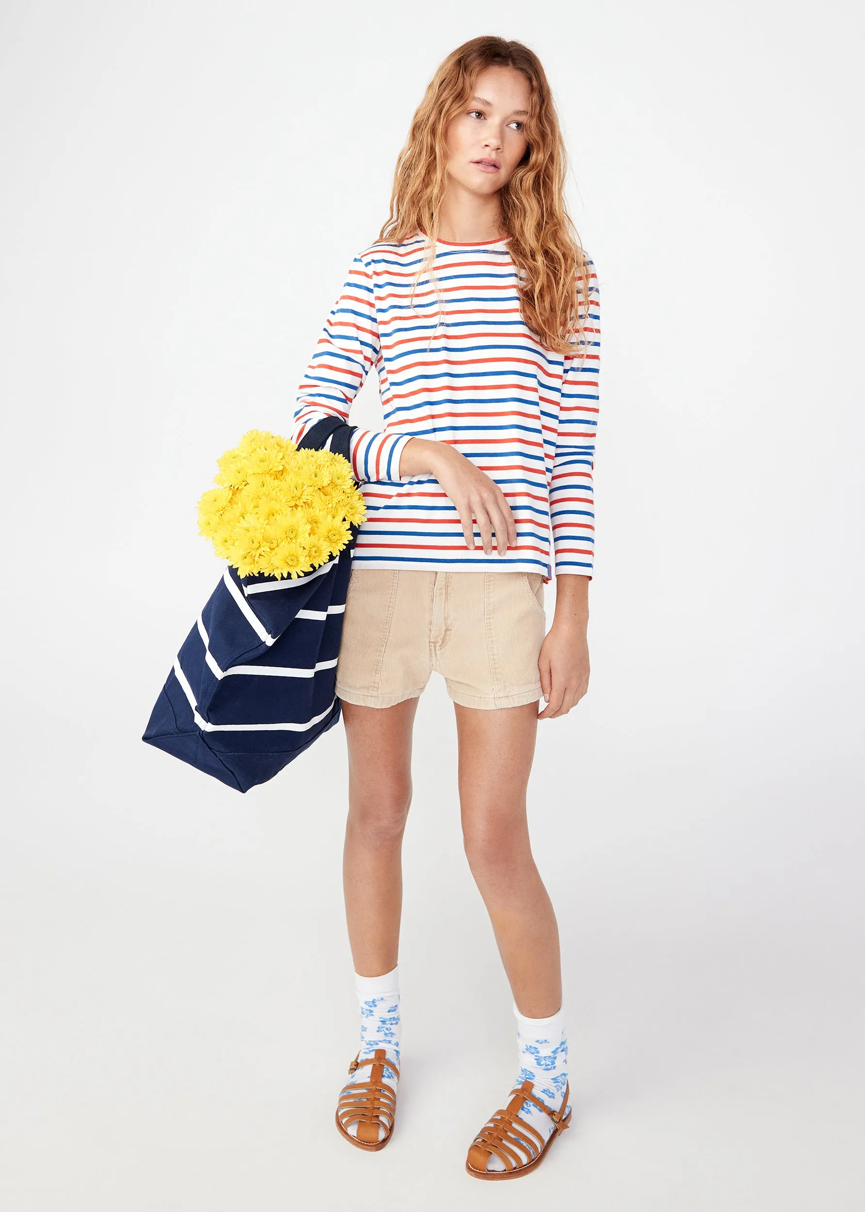 The Modern Long - White/True Blue/Poppy