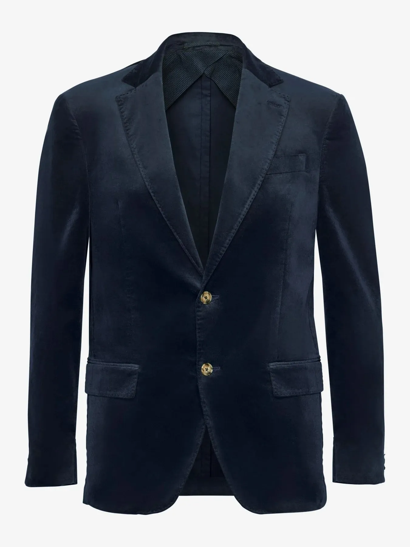 Velvet Notch Blazer - Navy