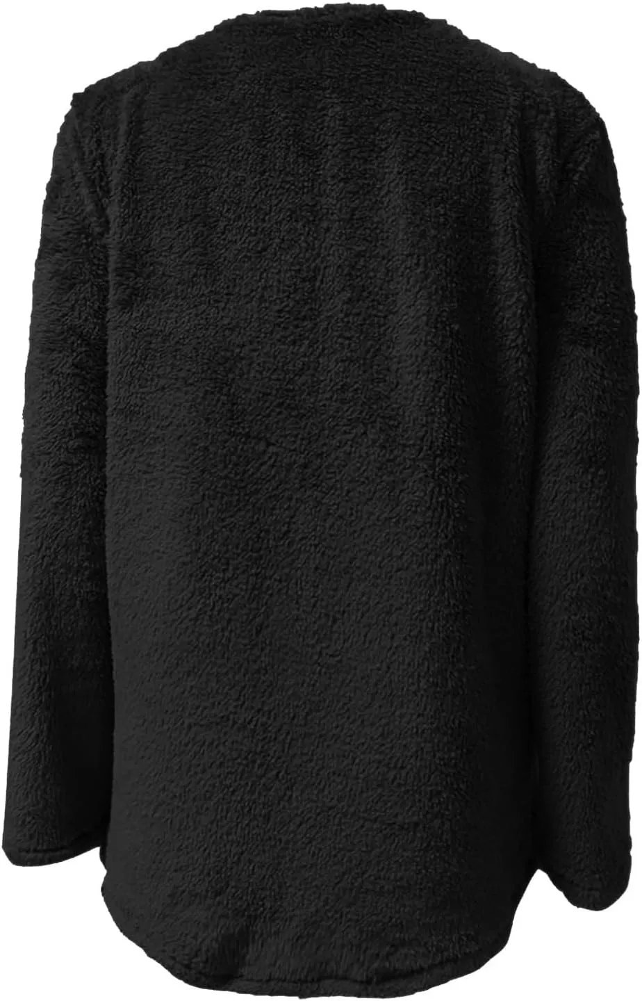 Womens Fleece Jacket Casual Long Sleeve Cropped Sherpa Button Down Fuzzy Warm Coats Fall Outerwear With Pockets