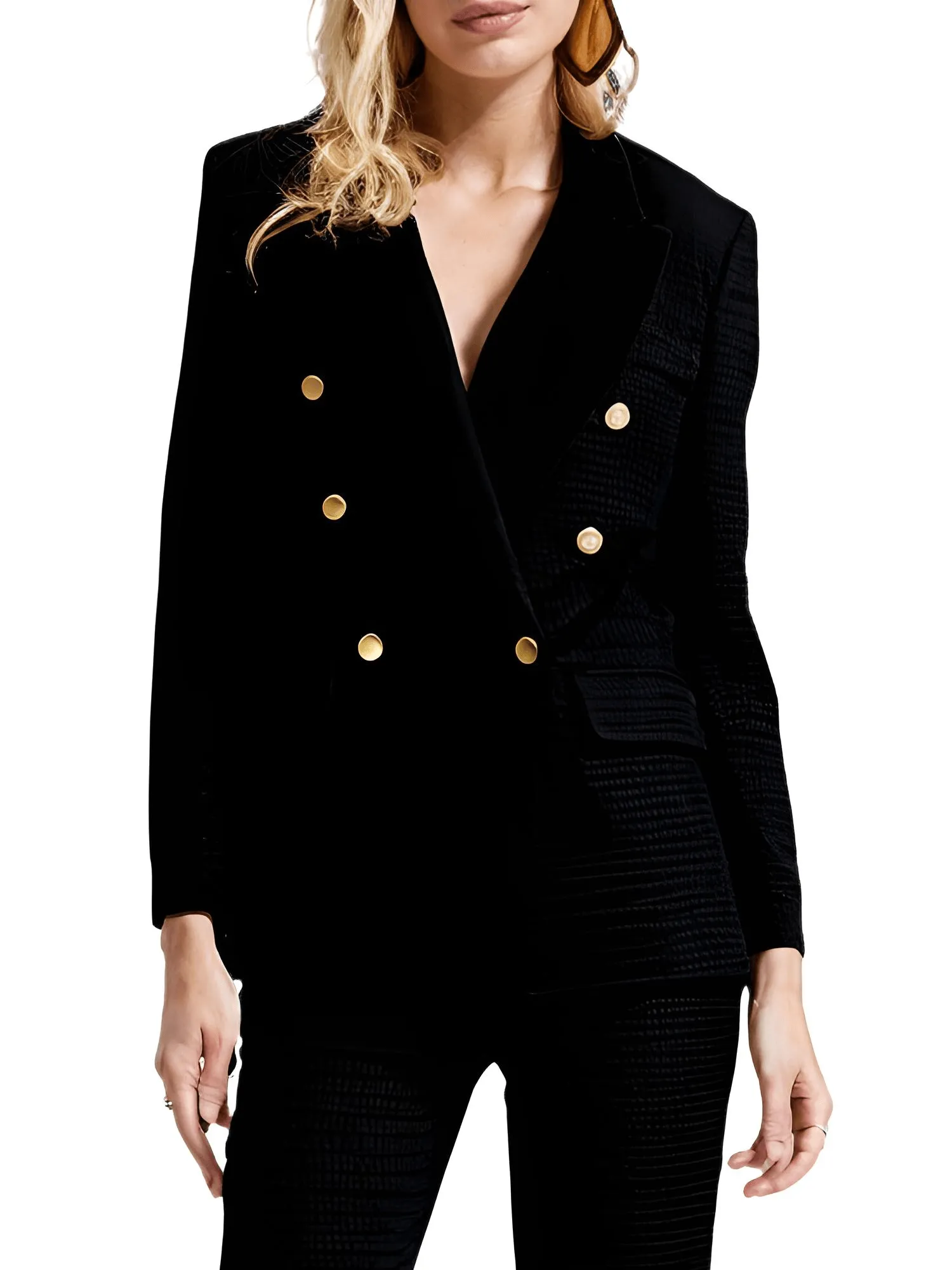 Women's New Fashion Vintage Style Women's Coarse Textile Blazers