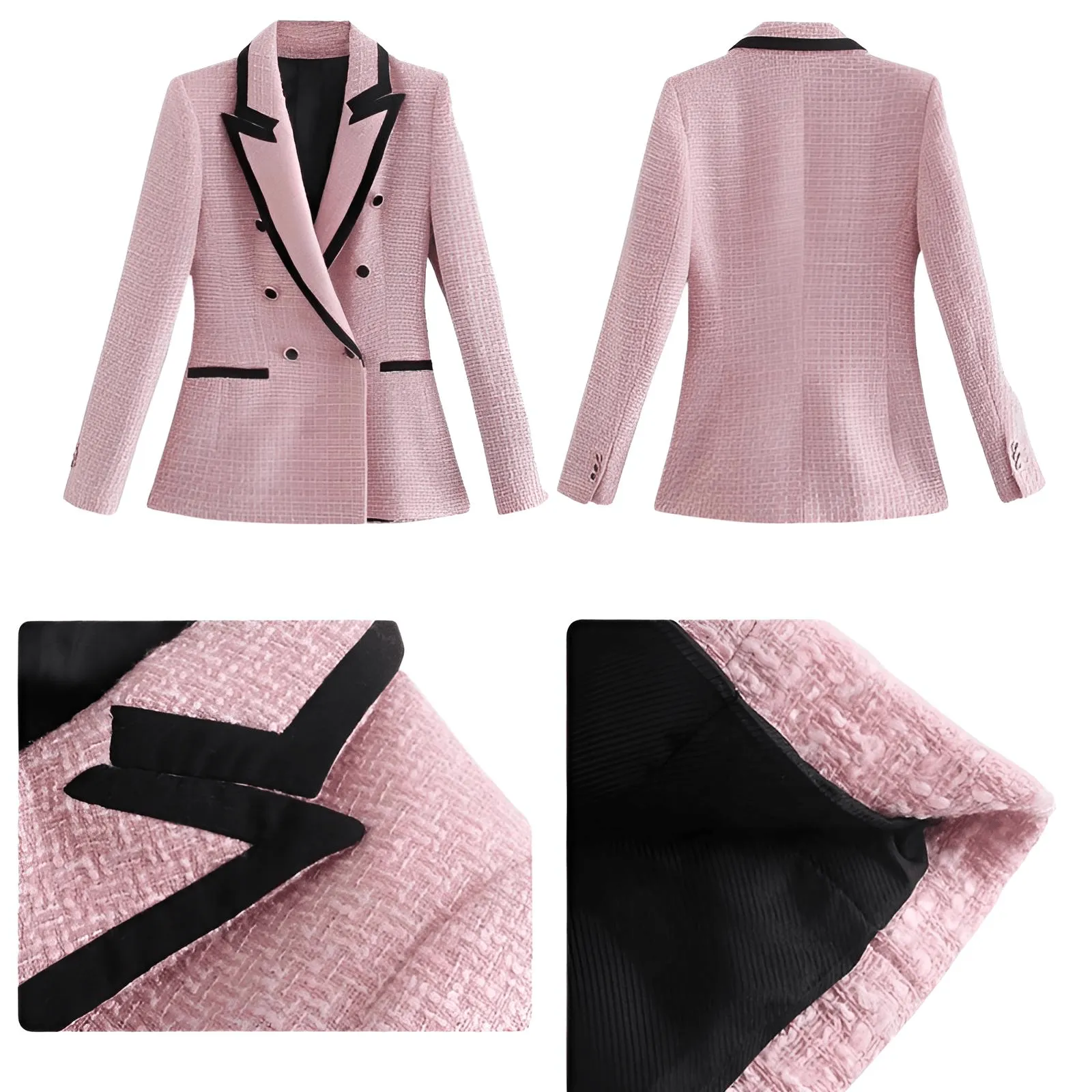 Women's New Fashion Vintage Style Women's Coarse Textile Blazers