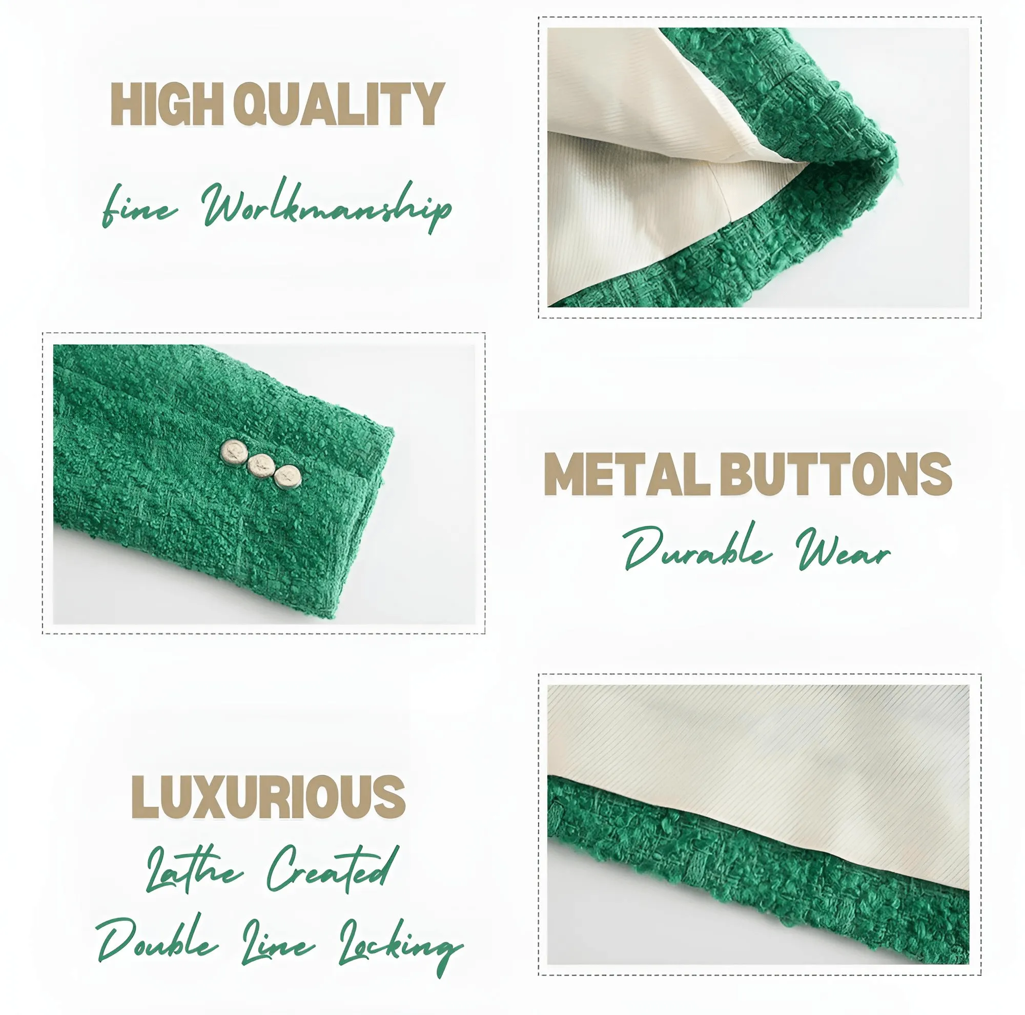 Women's New Fashion Vintage Style Women's Coarse Textile Blazers