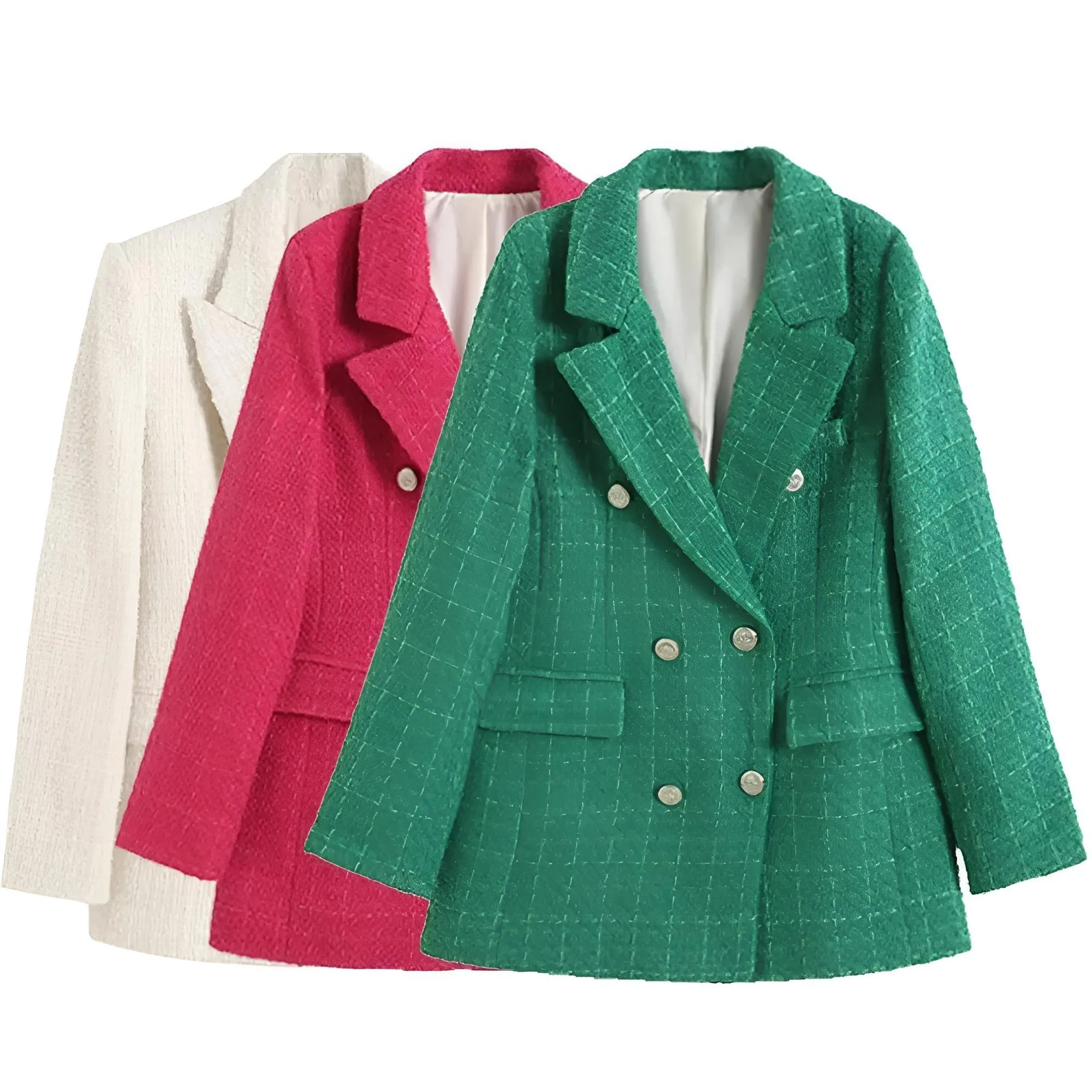 Women's New Fashion Vintage Style Women's Coarse Textile Blazers