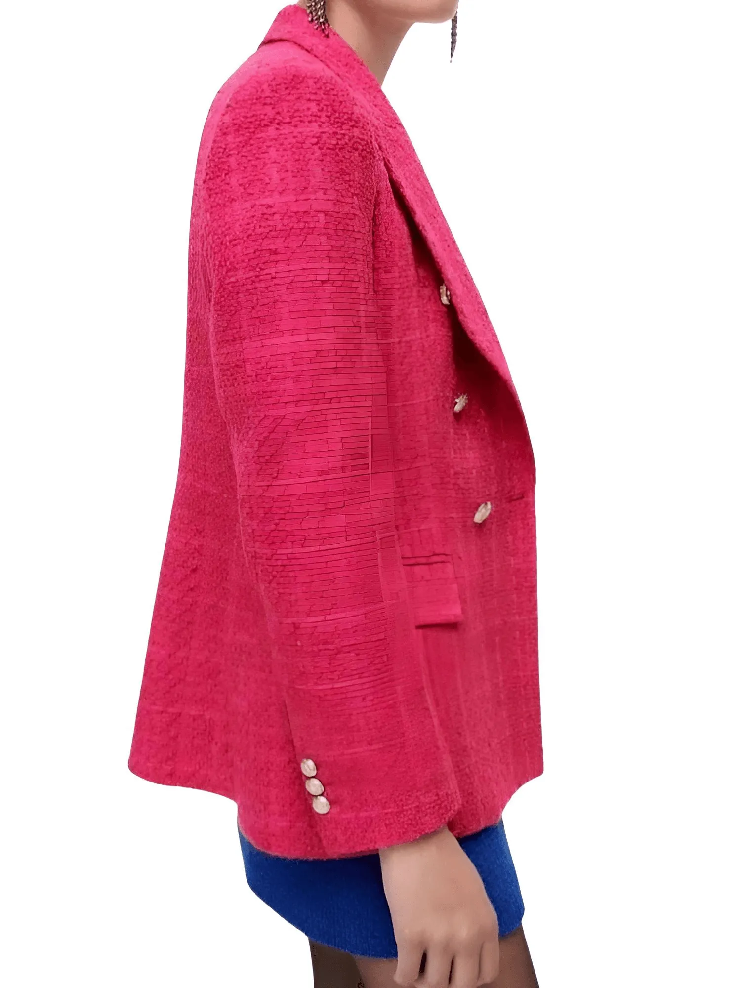 Women's New Fashion Vintage Style Women's Coarse Textile Blazers