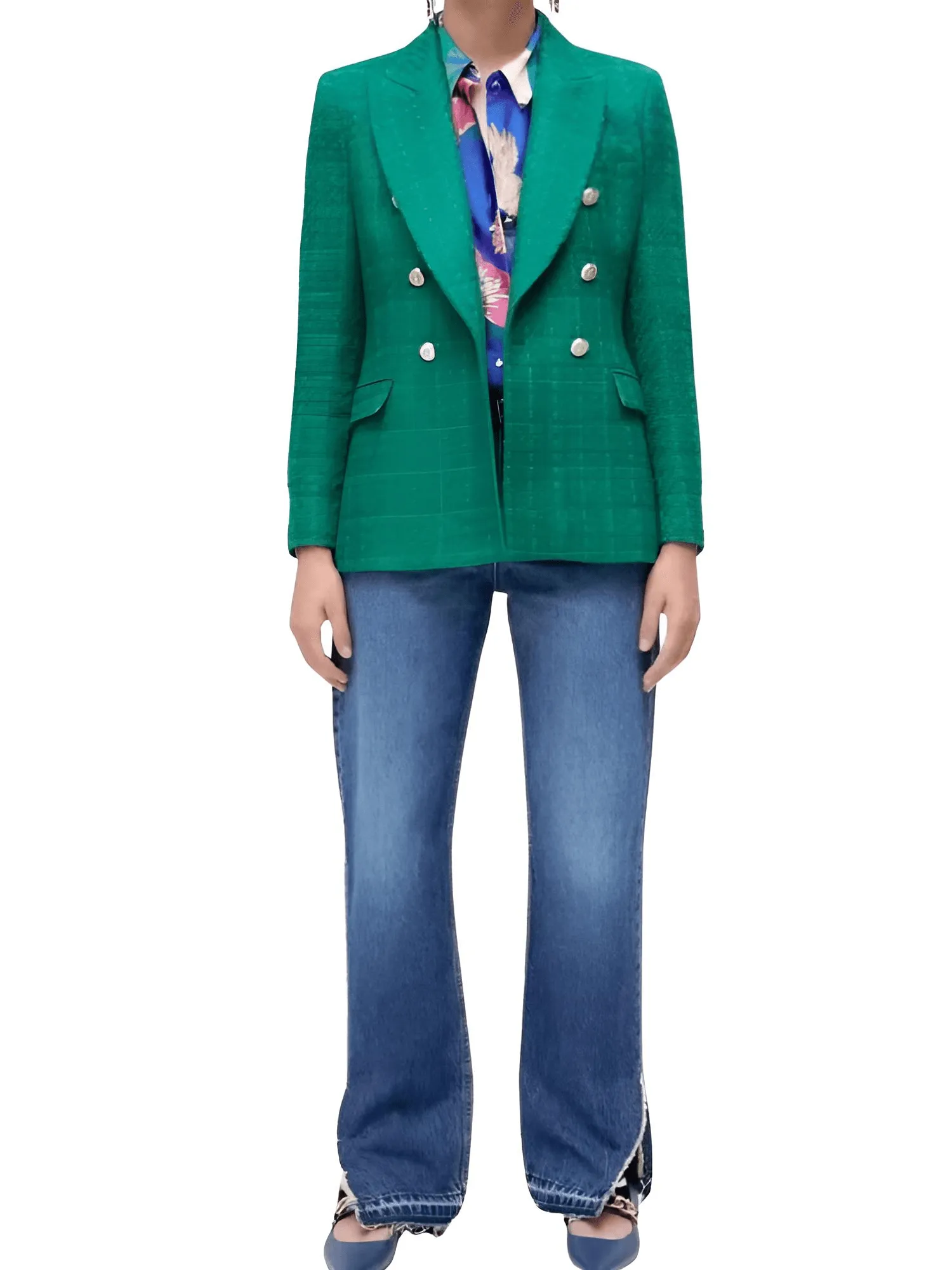Women's New Fashion Vintage Style Women's Coarse Textile Blazers